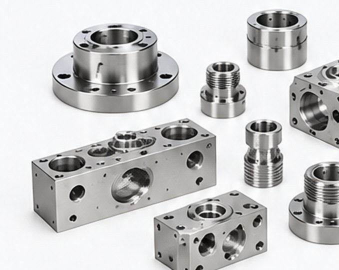 Machined manifolds, housings and blocks for automobile, cutting blade, glass and food industry customers